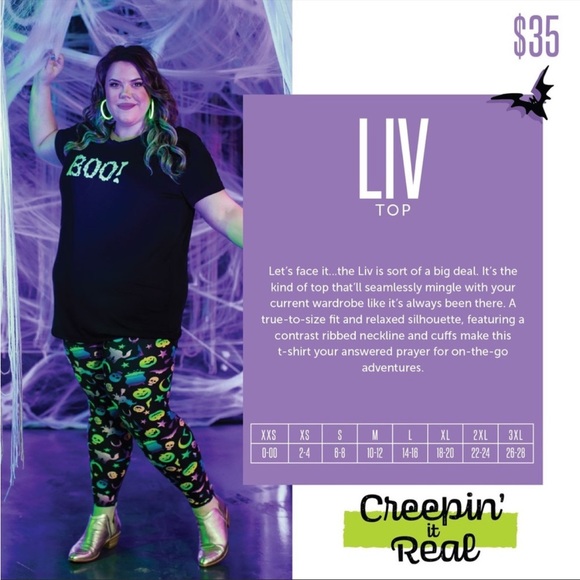 LuLaRoe 3XL Halloween Liv with TC2 Halloween leggings - Picture 11 of 14